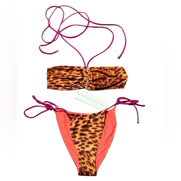 STELLA MCCARTNEY***Leopard Print Sexy Bikini Set***Small $389 - Picture 2 of 9